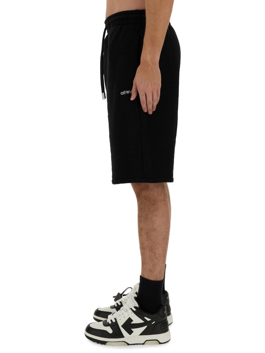 Off-white BERMUDA WITH LOGO