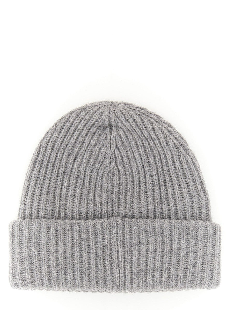 GANNI BEANIE HAT WITH LOGO