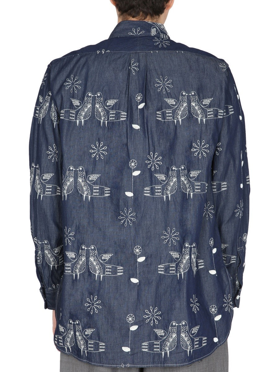 ENGINEERED GARMENTS "BIRD" EMBROIDERY SHIRT