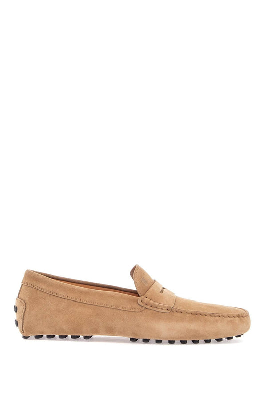 TOD'S bisquit leather moccasin with rubber sole