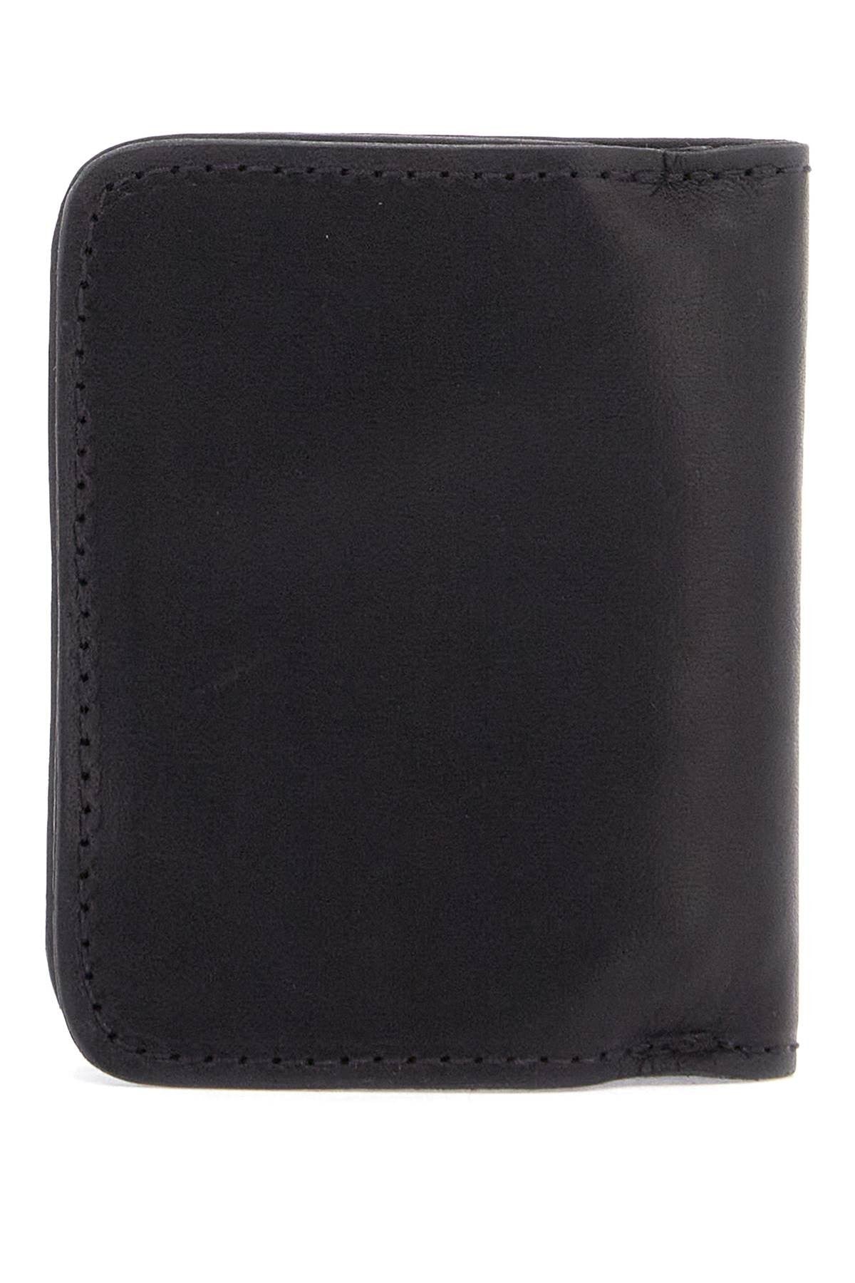 GUIDI black kangaroo leather wallet for men with snap closure and compartments