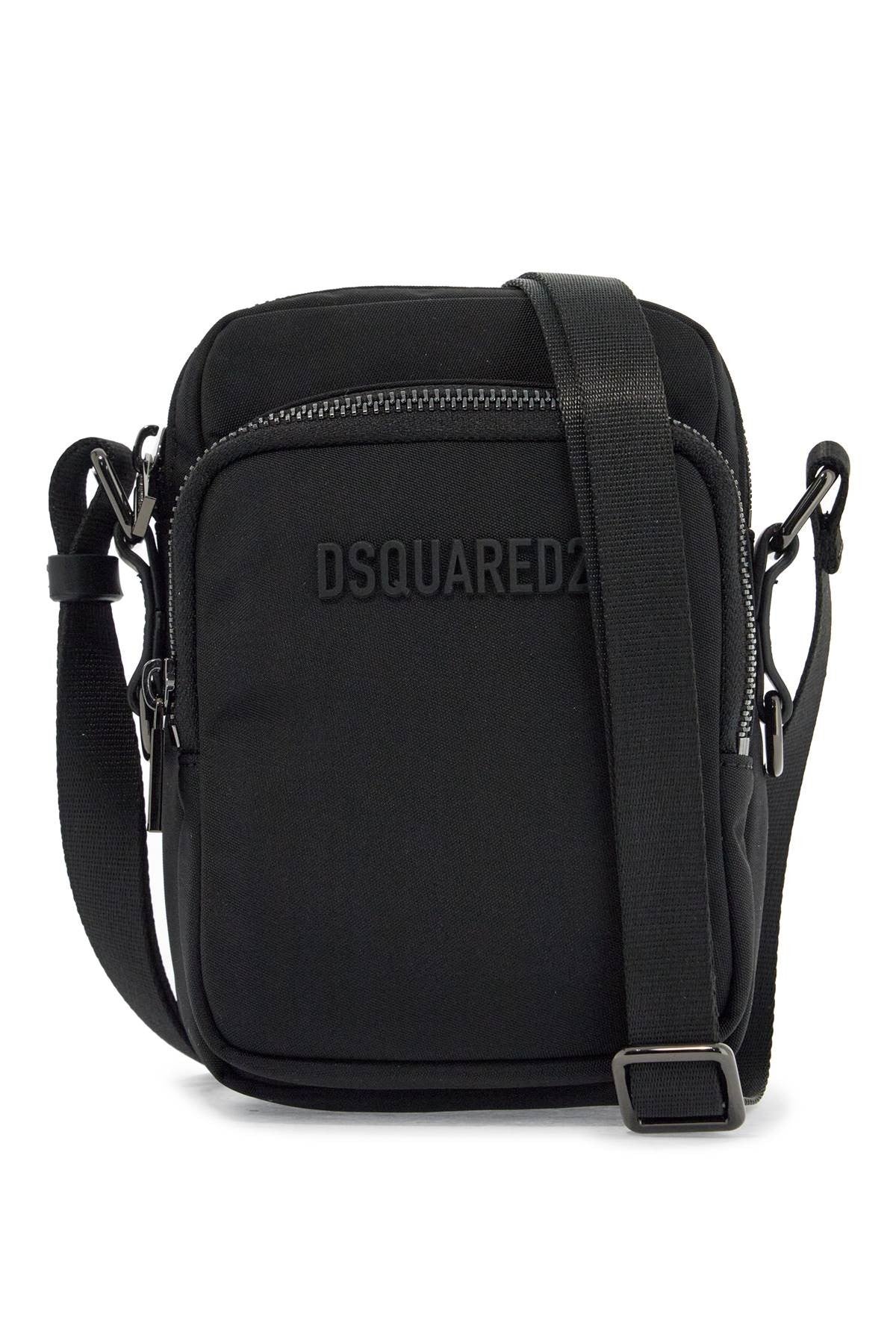 Dsquared2 black minimalist crossbody bag in polyamide