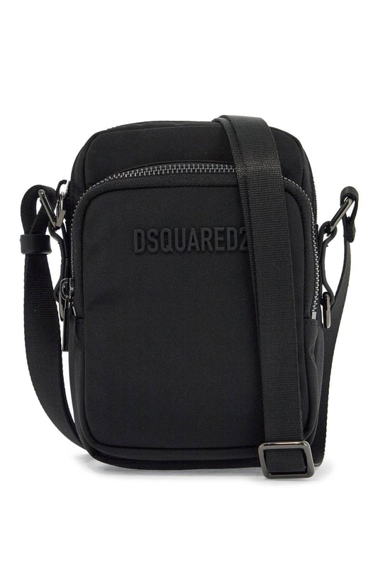 Dsquared2 black minimalist crossbody bag in polyamide