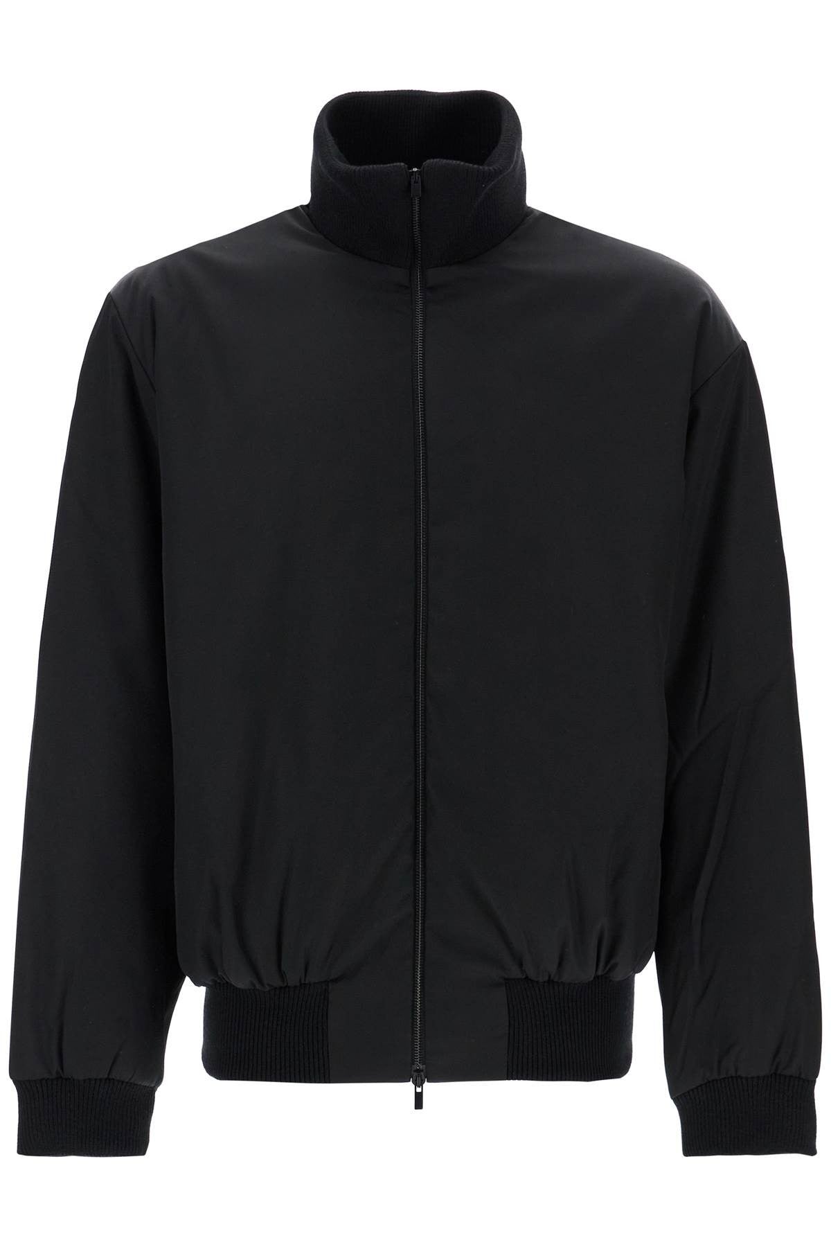 FEAR OF GOD black nylon bomber with high collar