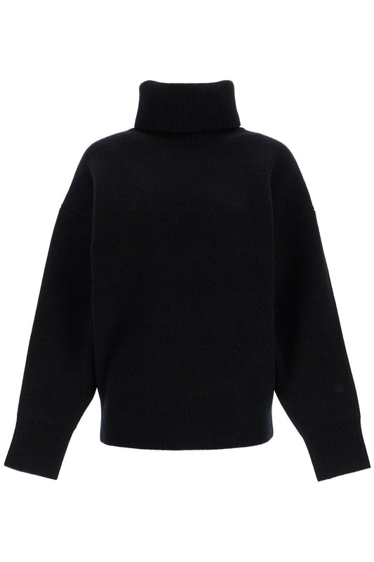 TOTEME black rws wool and cashmere turtleneck sweater