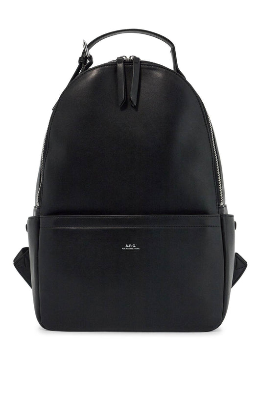 A.P.C. black unisex backpack in polyurethane with adjustable straps