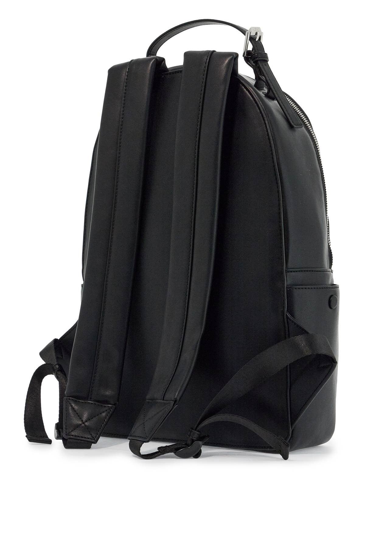 A.P.C. black unisex backpack in polyurethane with adjustable straps