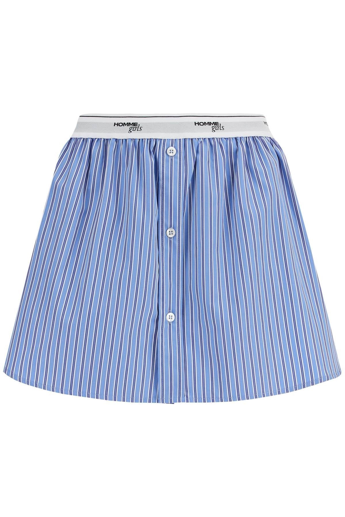 HOMME GIRLS blue striped mini skirt