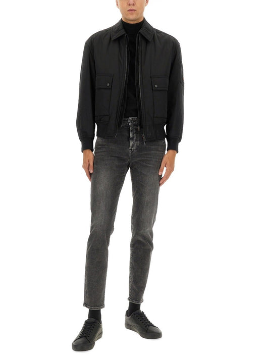 Boss BOMBER JACKET WITH REMOVABLE LINING