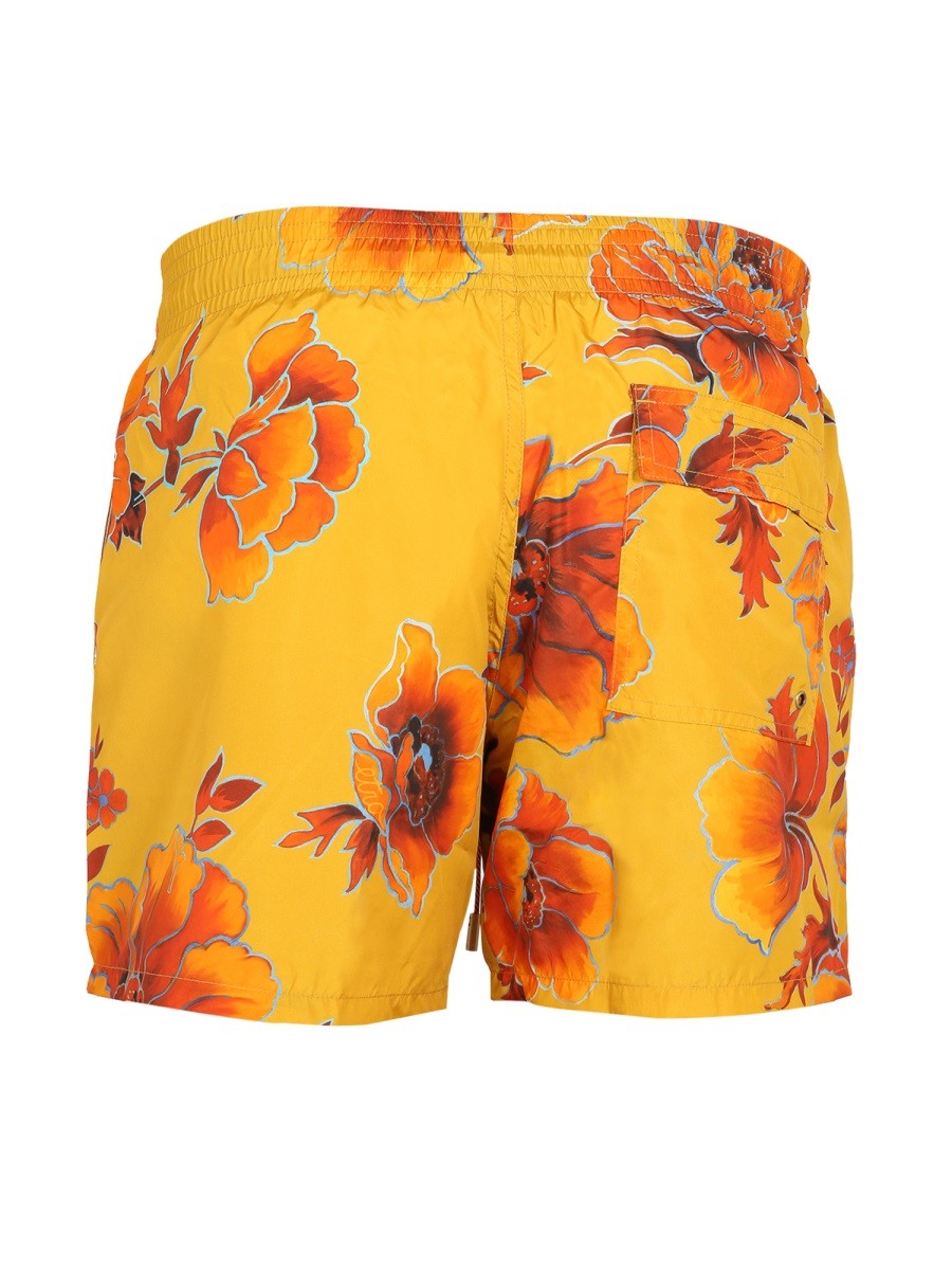 Etro BOXER SWIMSUIT WITH MAXI FLORAL PRINT