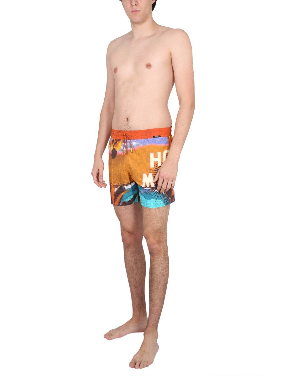 Etro BOXER SWIMSUIT WITH PRINT