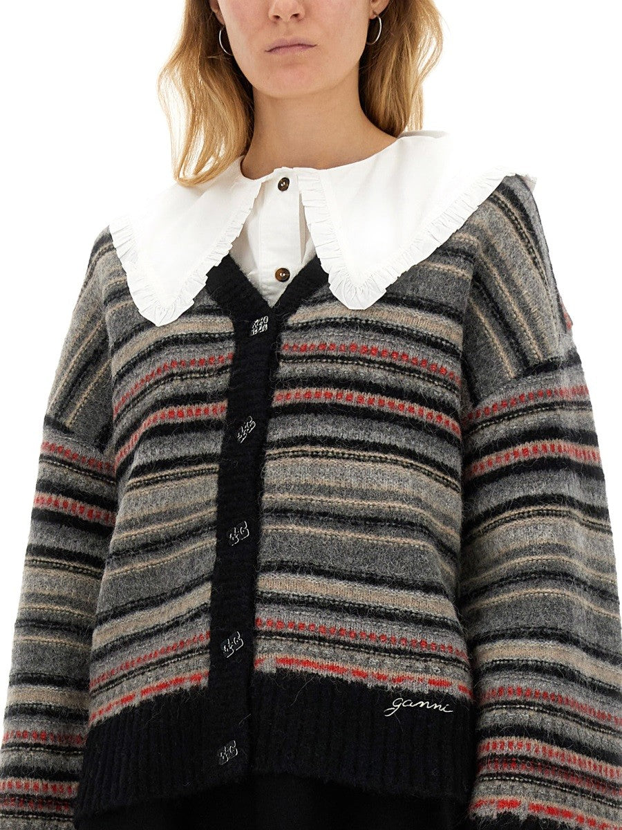 GANNI BOXY FIT CARDIGAN