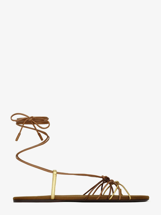 Saint Laurent Bridget 05 leather flat sandals