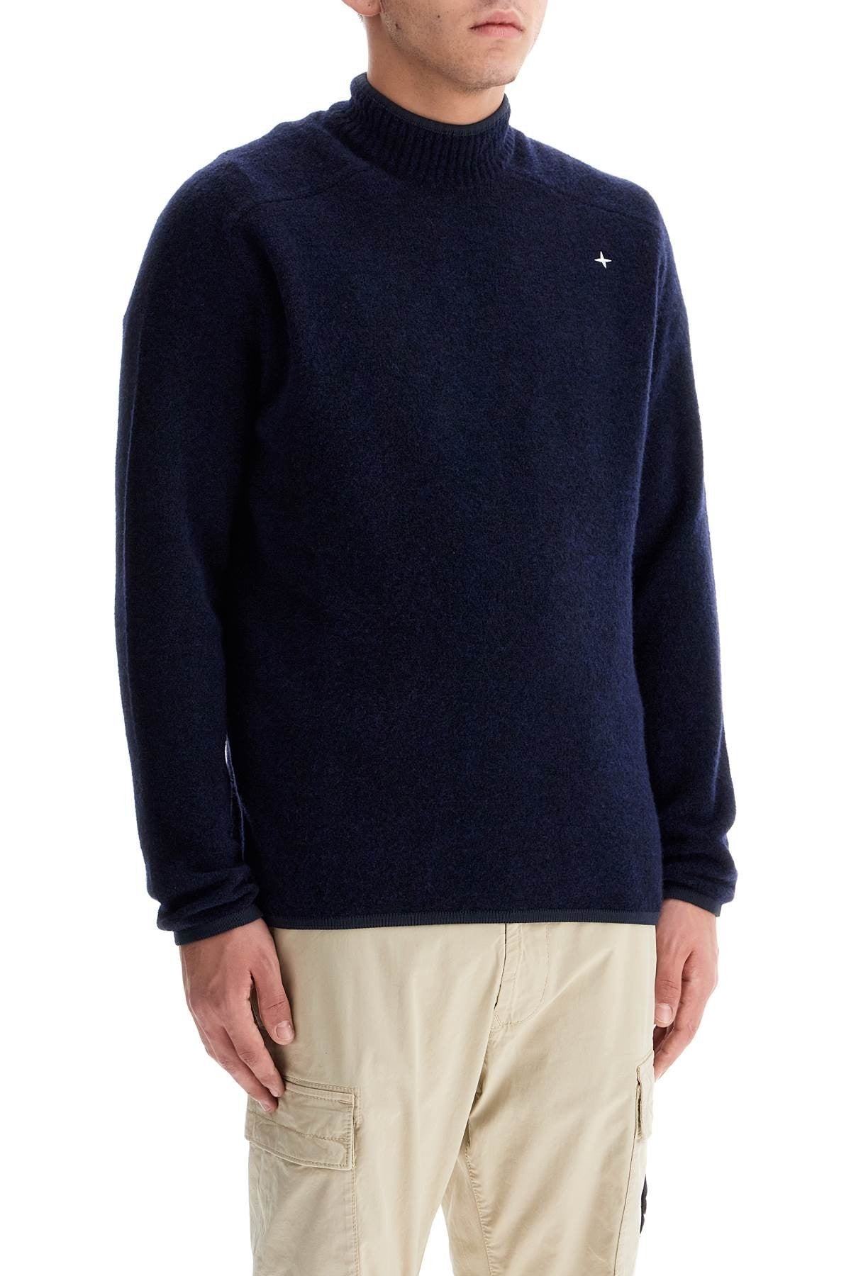 Stone Island brushed wool blend pullover sweater