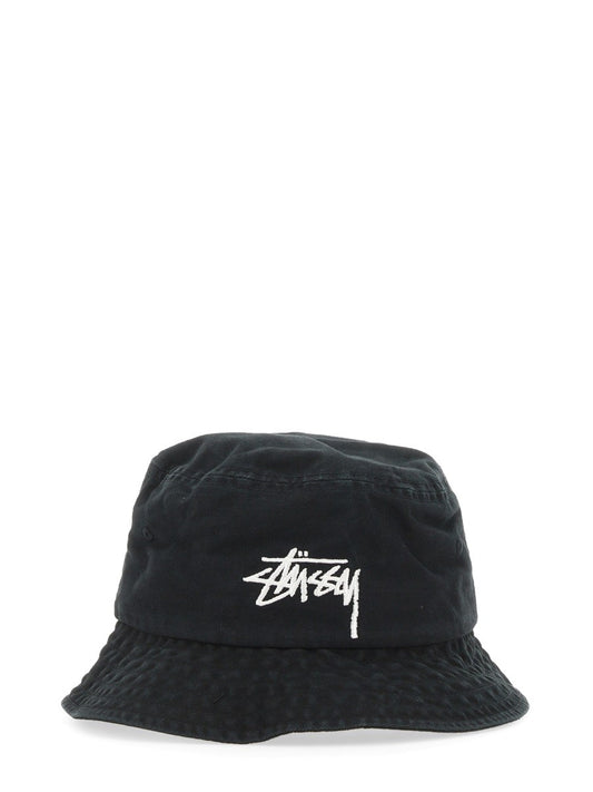 STUSSY BUCKET HAT WITH LOGO