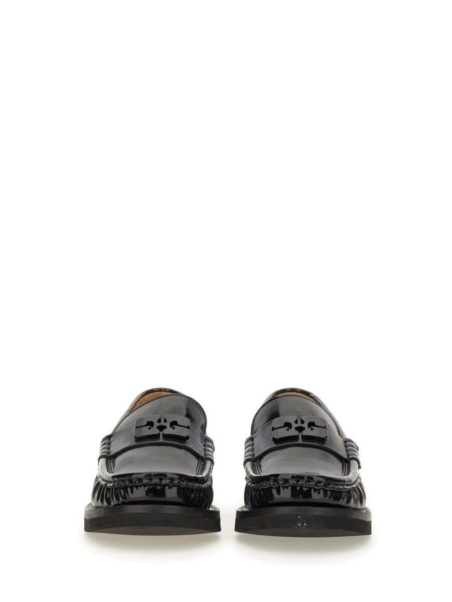 GANNI "BUTTERFLY" LOGO LOAFER