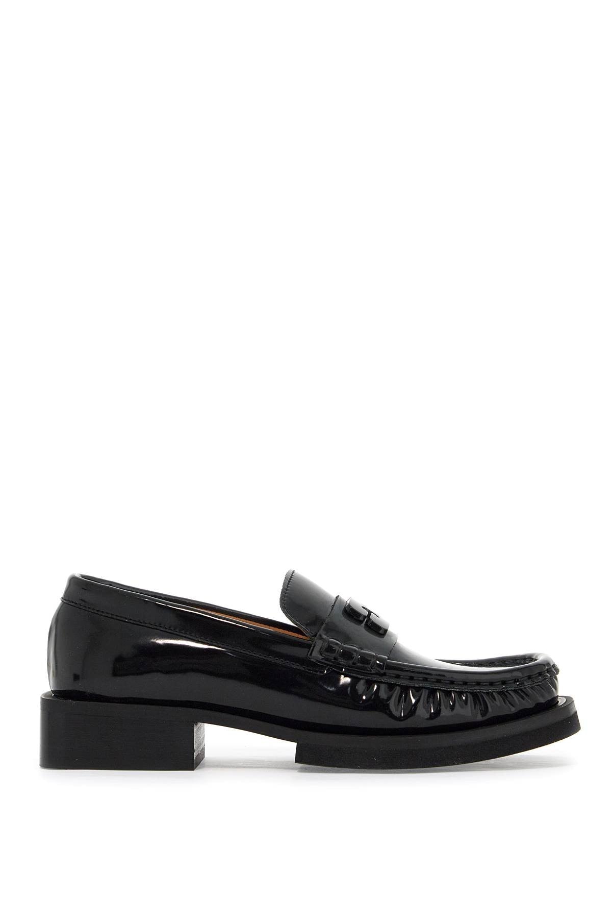 GANNI butterfly logo loafers