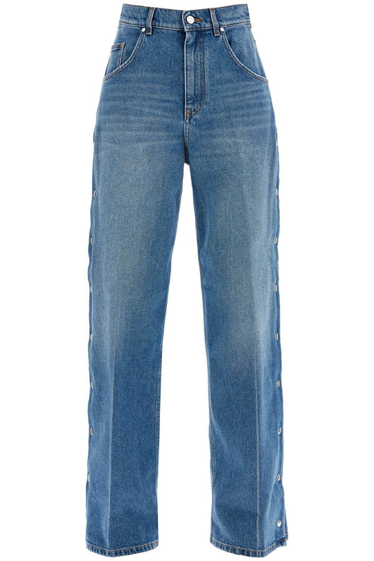 stella mccartney buttoned ripped jeans with sl