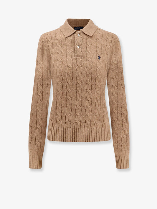 Polo Ralph Lauren Cable knit wool and cashmere polo sweater