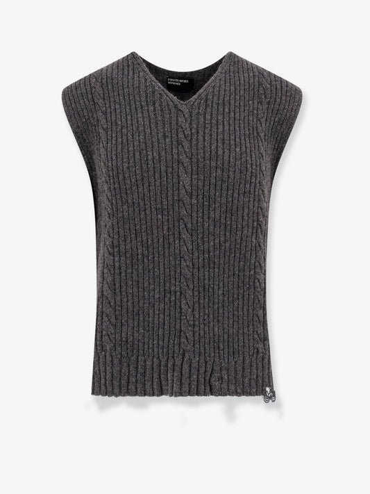 ENFANTS RICHES DEPRIMES Cachemere vest with destroyed effect