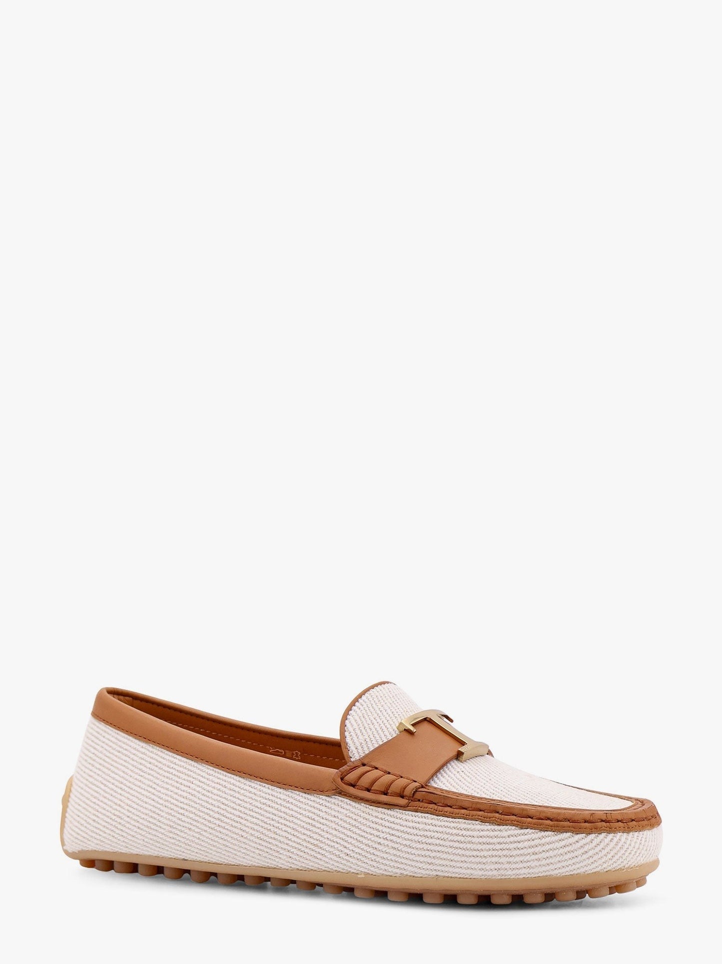 TOD'S Canvas loafer with t timeless detail