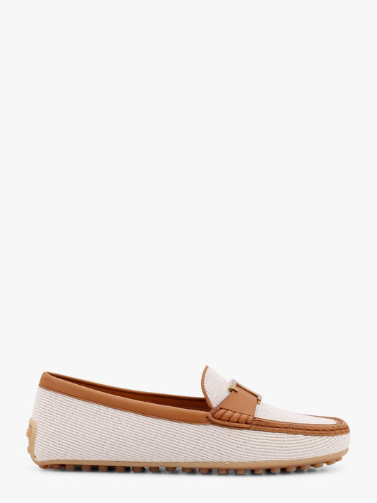 TOD'S Canvas loafer with t timeless detail