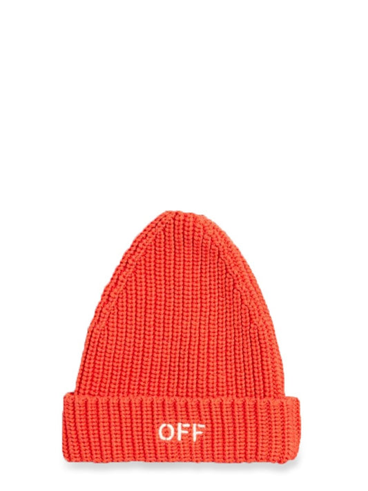 Off-white CAPPELLO BEANIE  CON LOGO