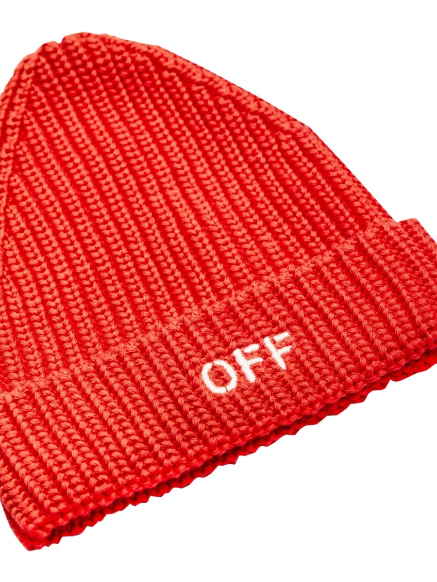 Off-white CAPPELLO BEANIE  CON LOGO