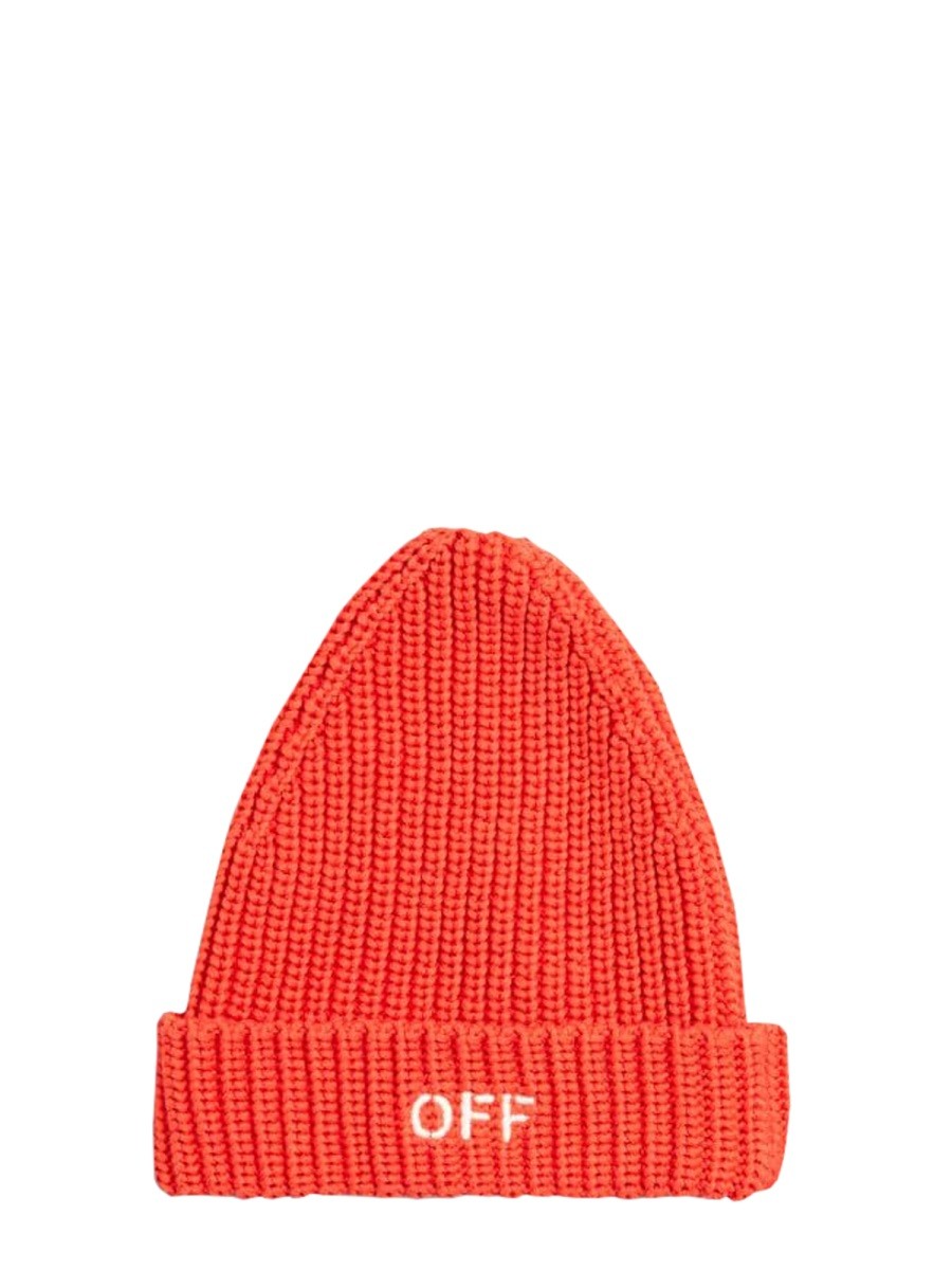 Off-white CAPPELLO BEANIE  CON LOGO