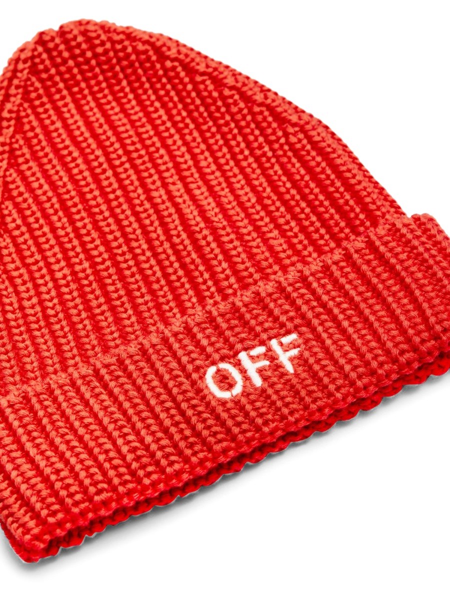 Off-white CAPPELLO BEANIE  CON LOGO