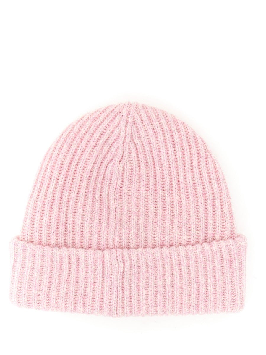 GANNI BEANIE HAT WITH LOGO