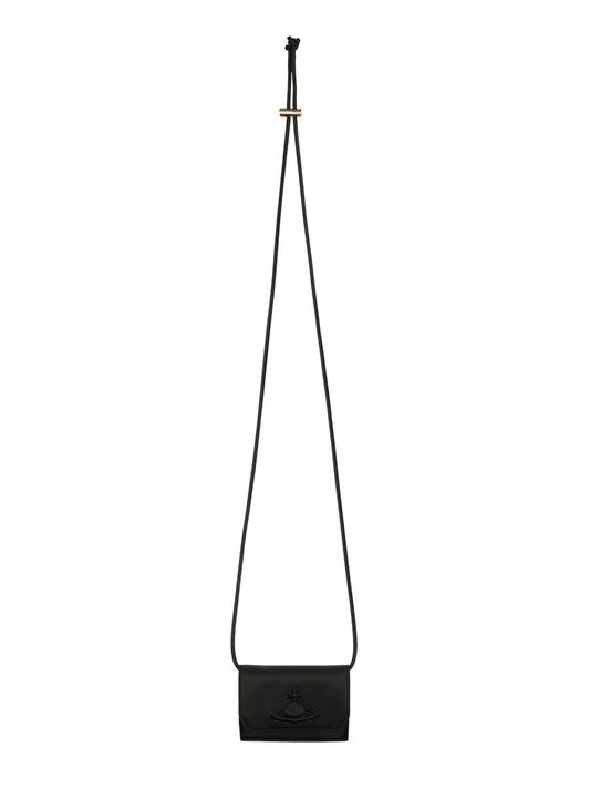 Vivienne Westwood CARD HOLDER WITH SHOULDER STRAP
