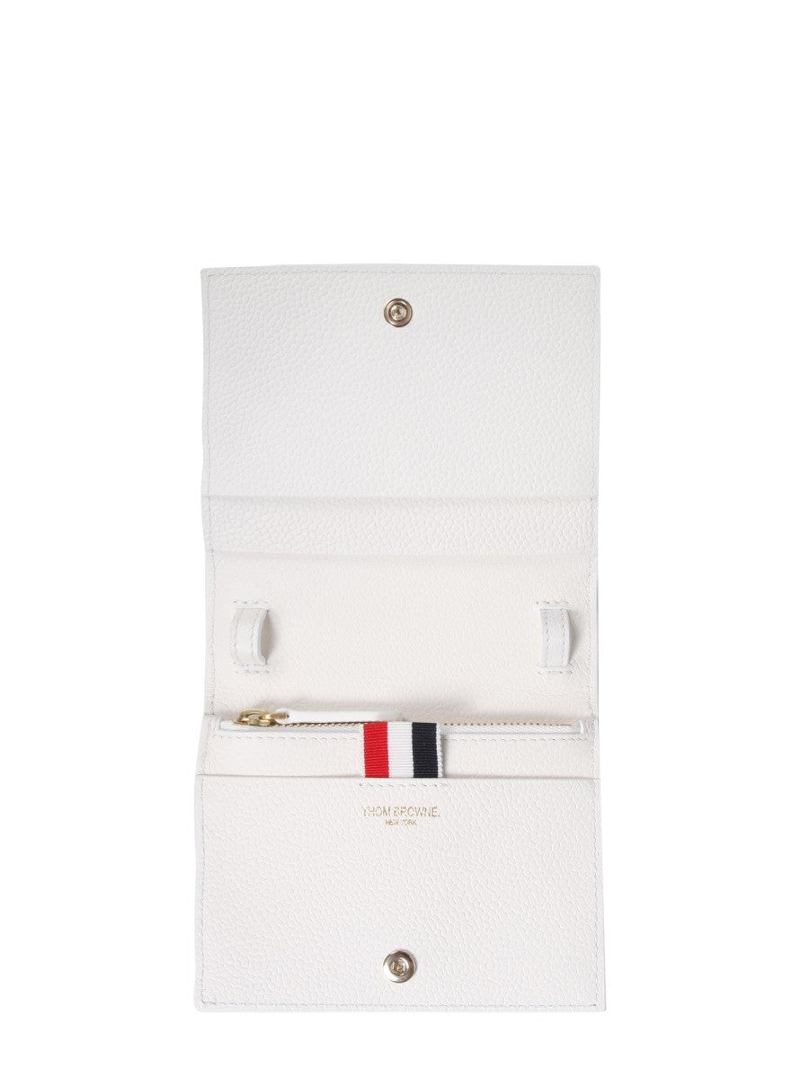 THOM BROWNE CARD HOLDER WITH SHOULDER STRAP