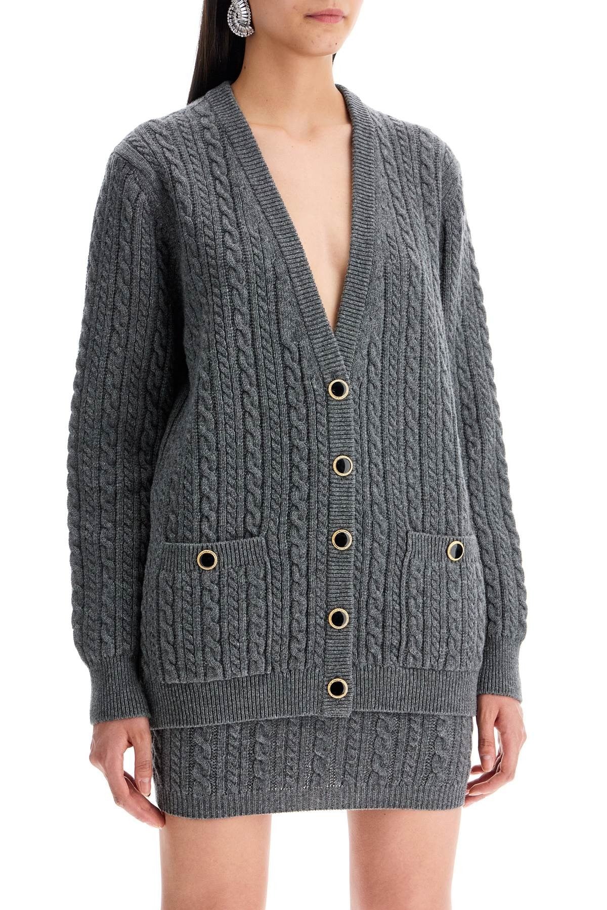 ALESSANDRA RICH cardigan oversize in lana