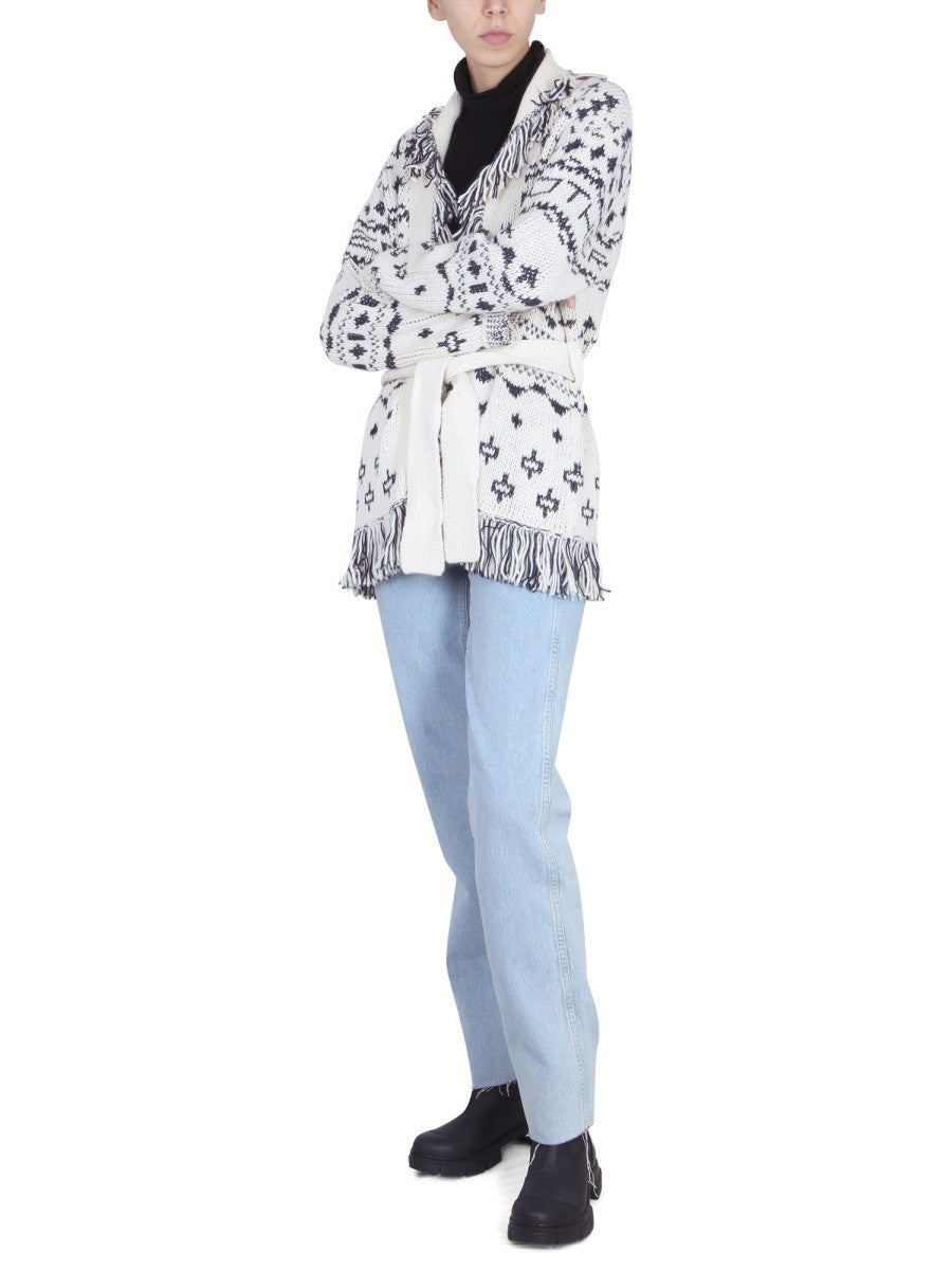 MOTHER CARDIGAN THE BELTED SHORT