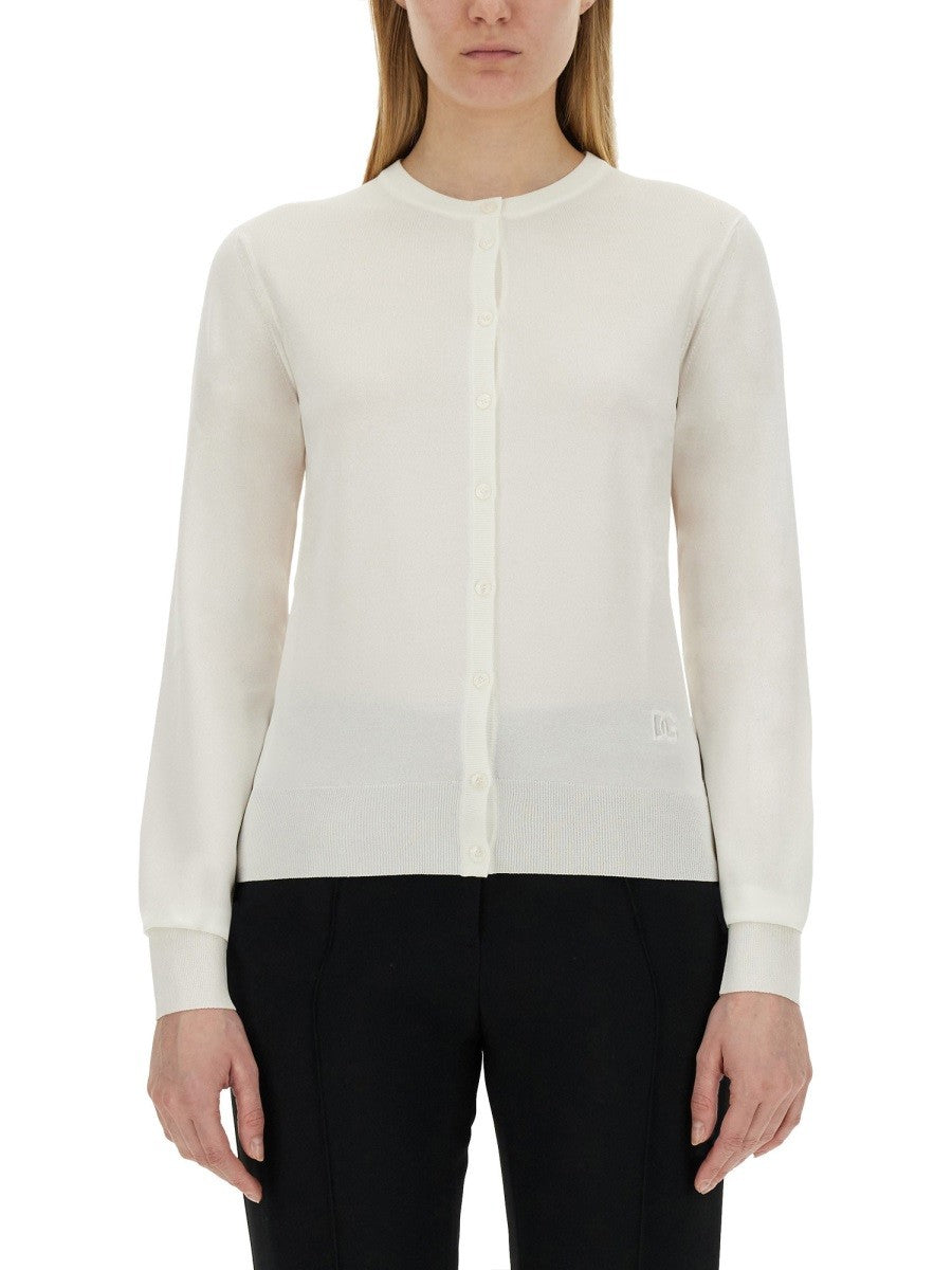 Dolce & Gabbana CARDIGAN WITH LACE INLAYS