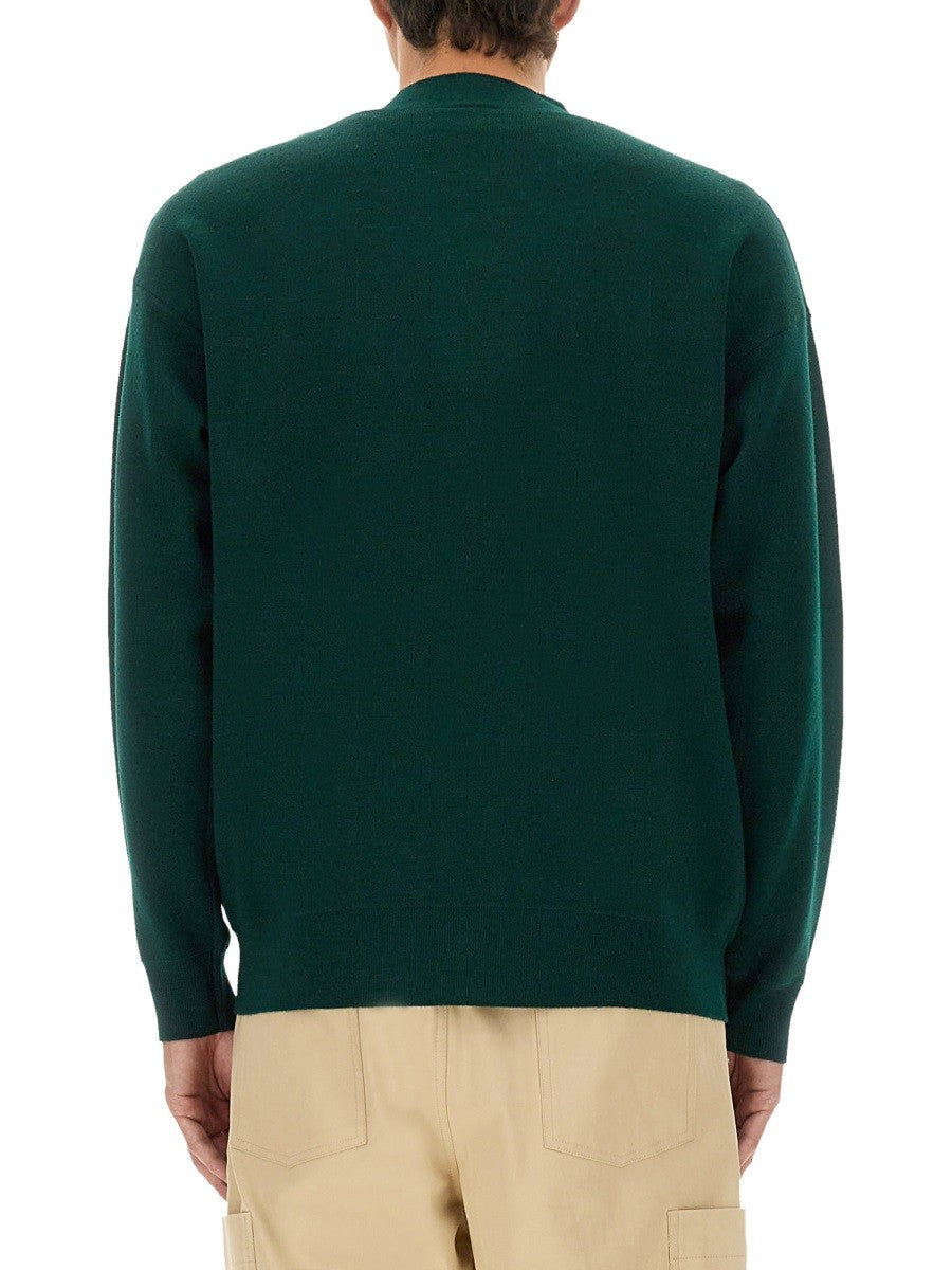 Drole De Monsieur CARDIGAN WITH LOGO EMBROIDERY