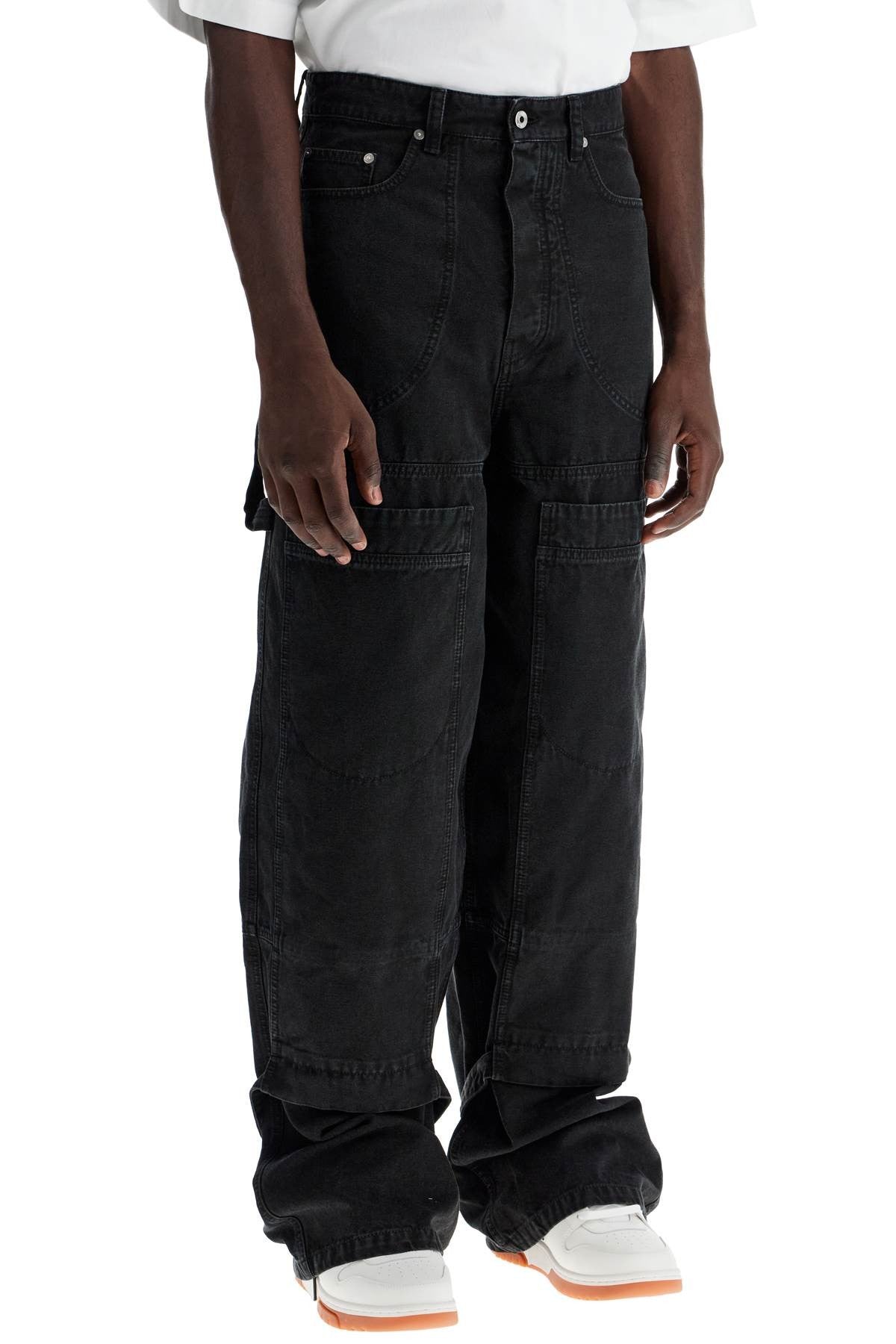 Off-white carpenter canvas pants in