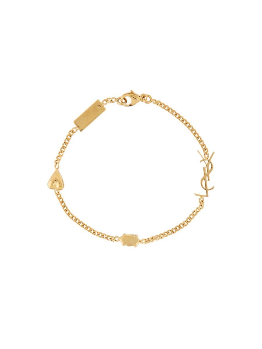 Saint Laurent "CASSANDRAS" BRACELET WITH HEART CHARM