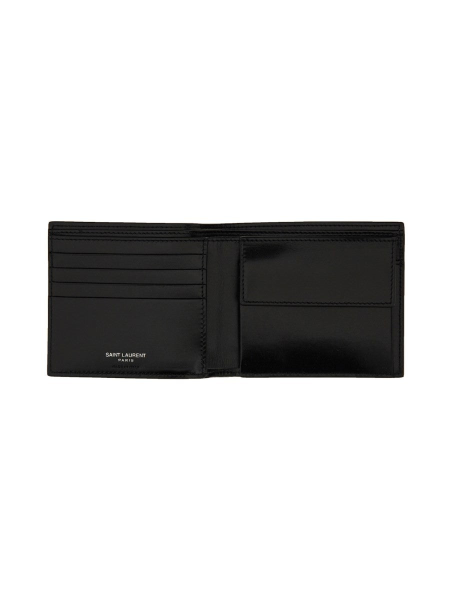 Saint Laurent "CASSANDRE EAST/WEST" LEATHER WALLET