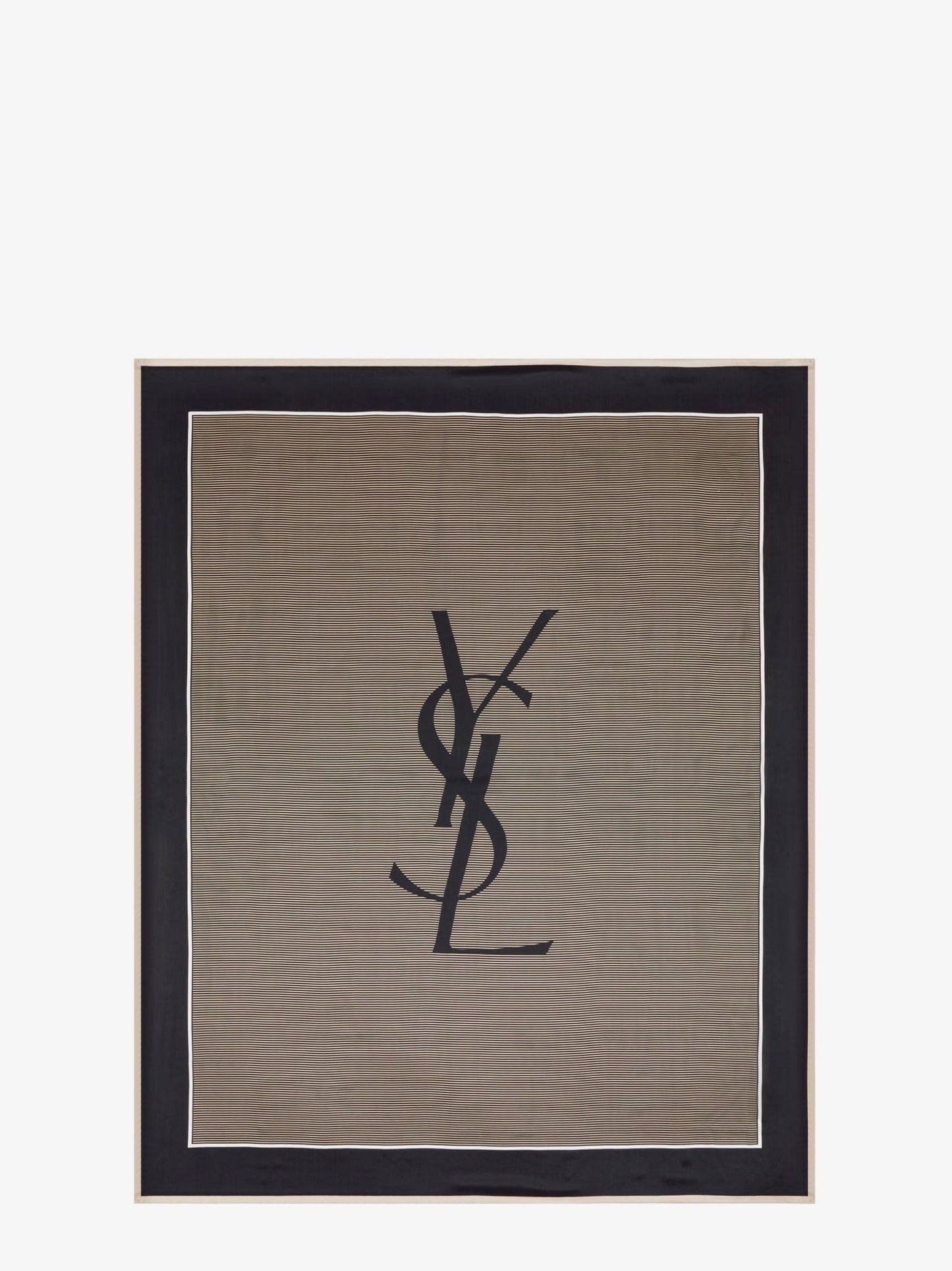 Saint Laurent Cassandre striped silk charmeuse stole