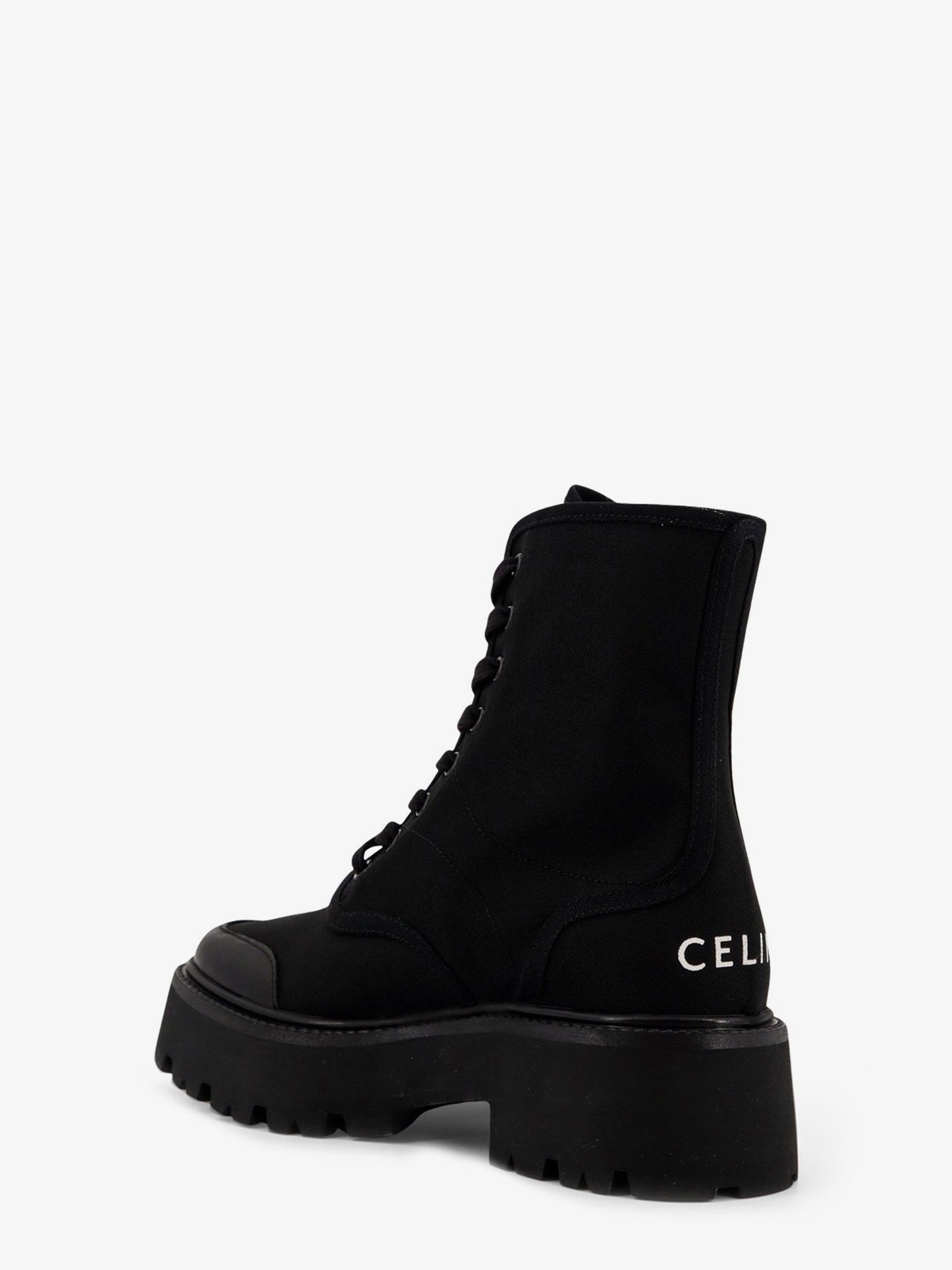 Celine Celine Bulky nylon and leather ankle boots