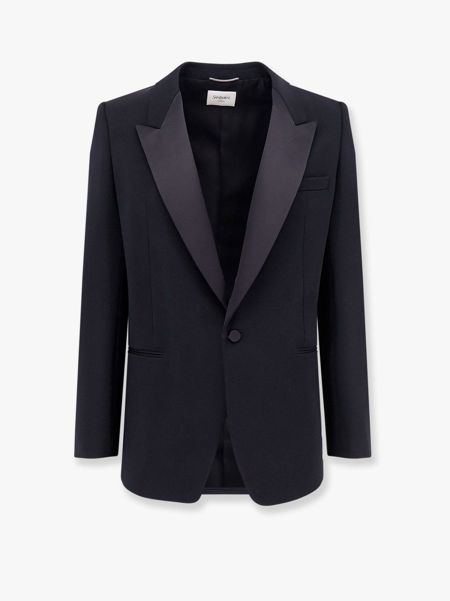 Saint Laurent Certified wool blazer with satin lapel