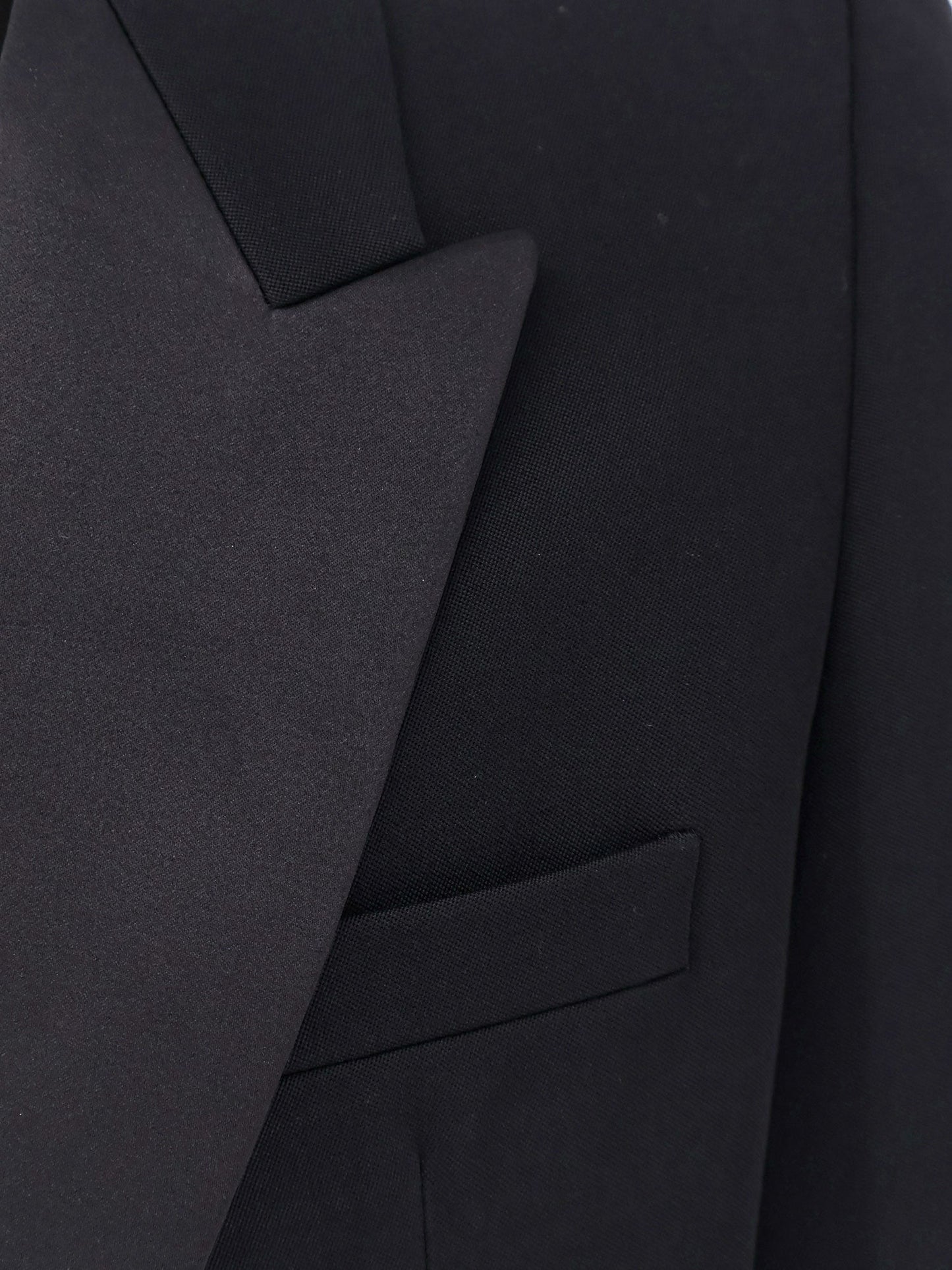 Saint Laurent Certified wool blazer with satin lapel