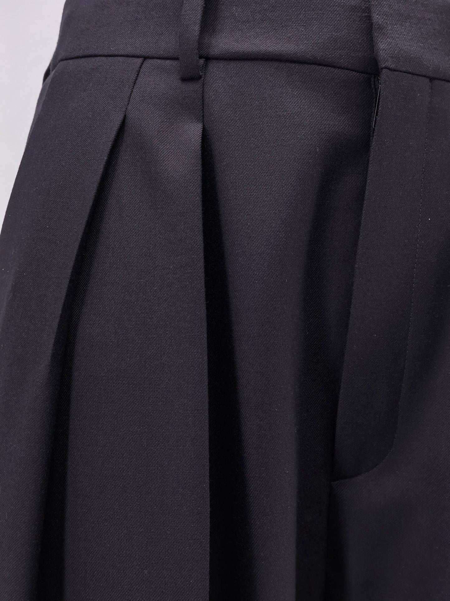 Saint Laurent Certified wool trousers with wide leg