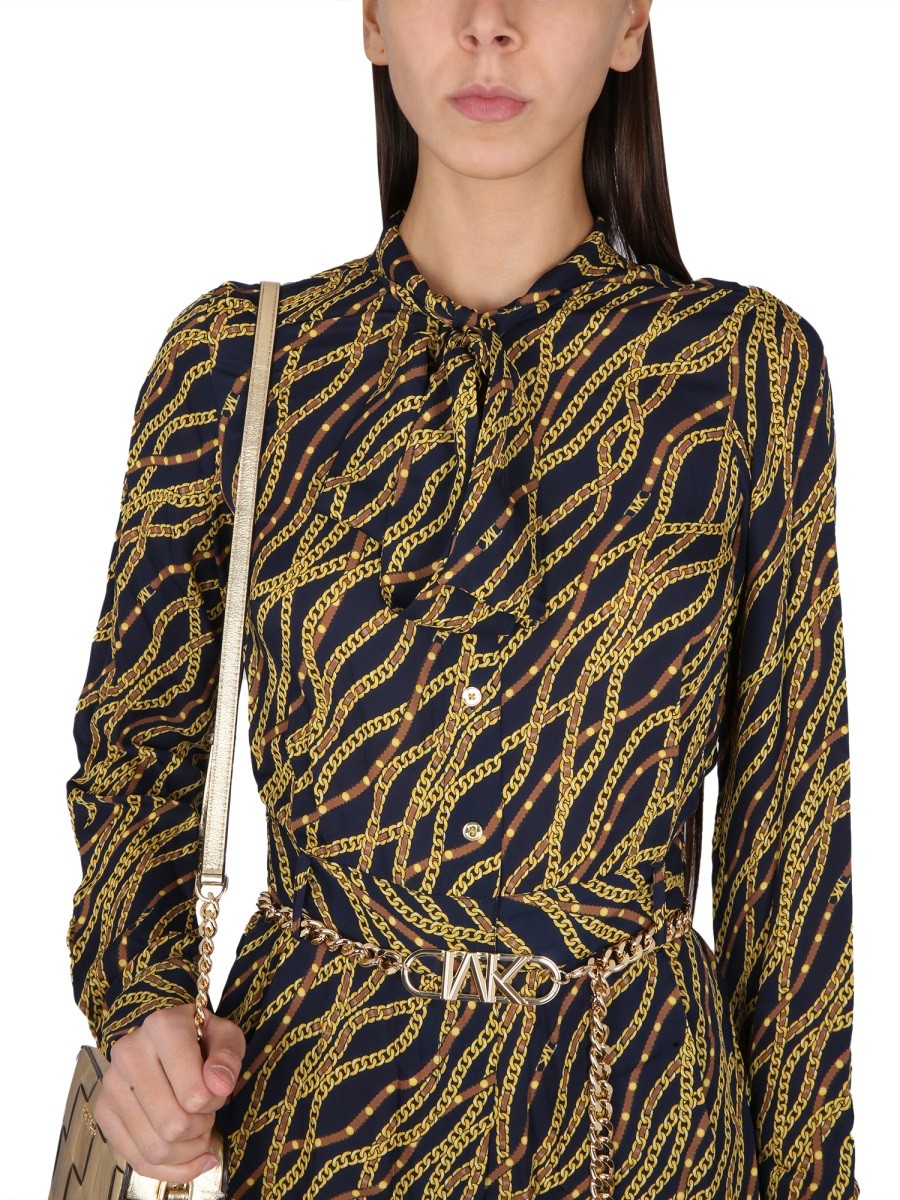 MICHAEL BY MICHAEL KORS CHAIN PRINT JUMPSUIT