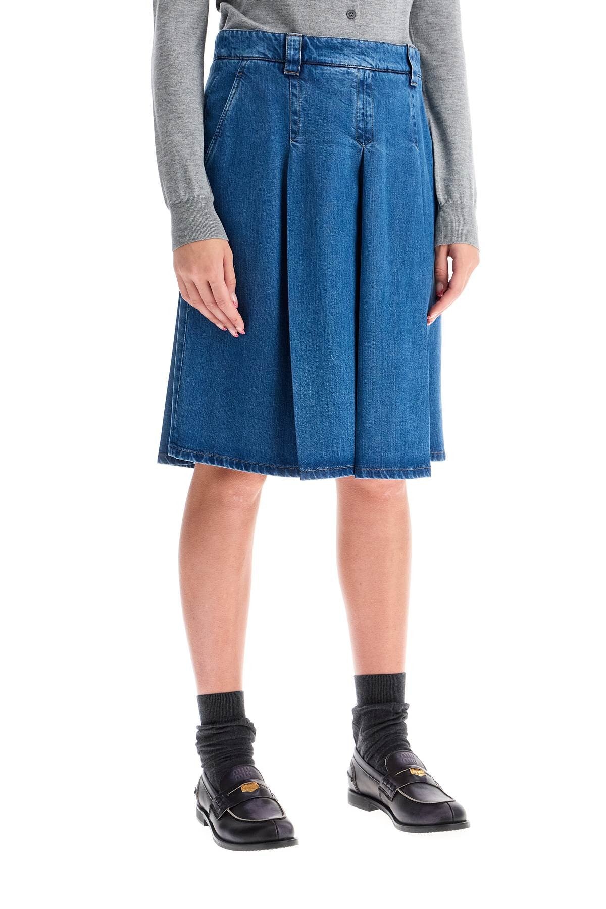 Miu Miu 'chambray pleated midi