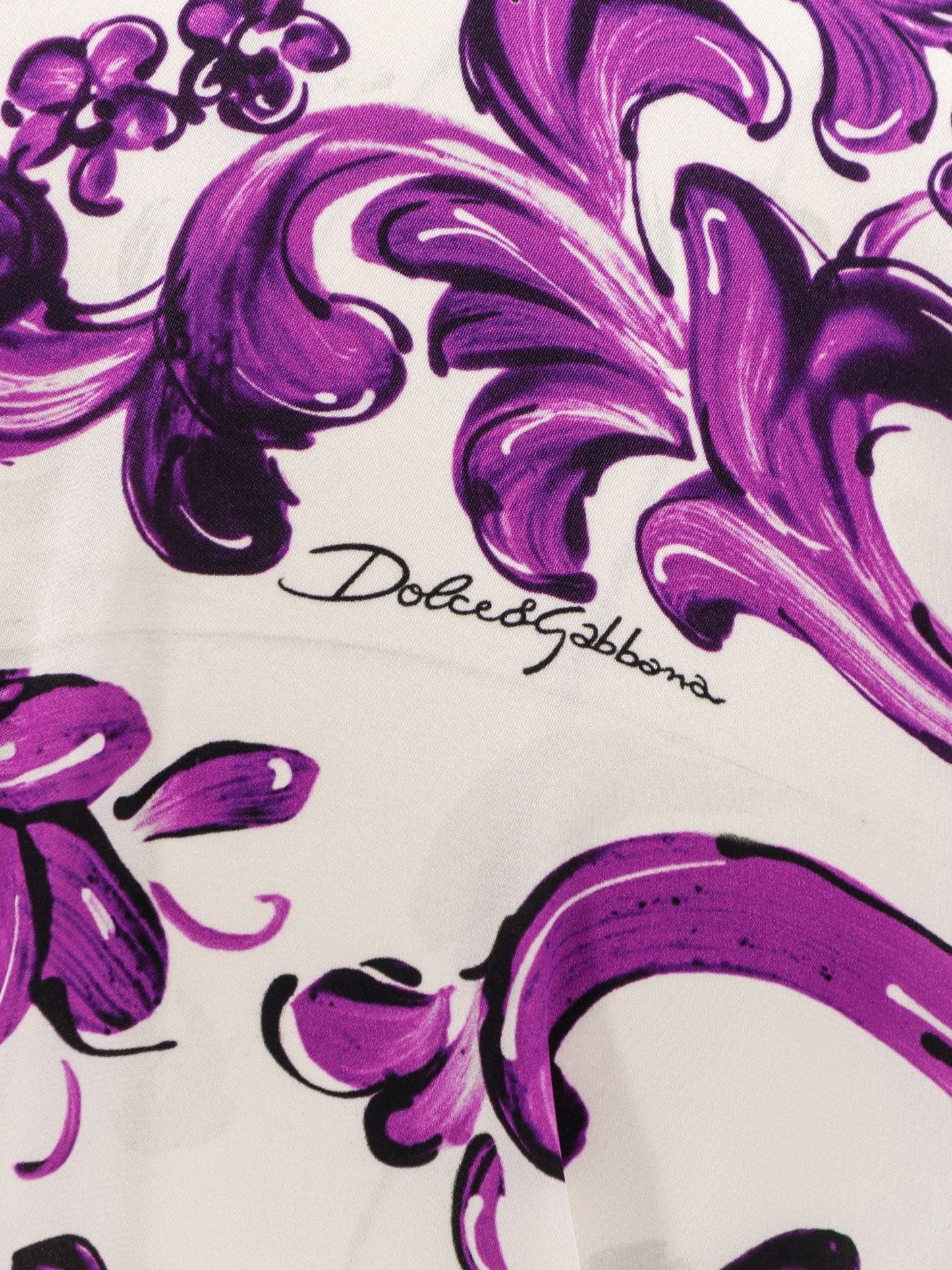 Dolce & Gabbana Charmeuse short dress with Maiolica print