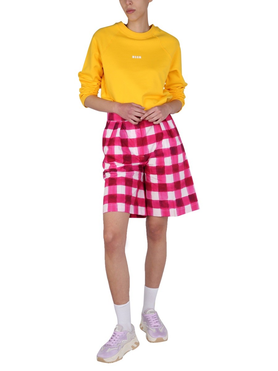 msgm "CHECK" SHORTS