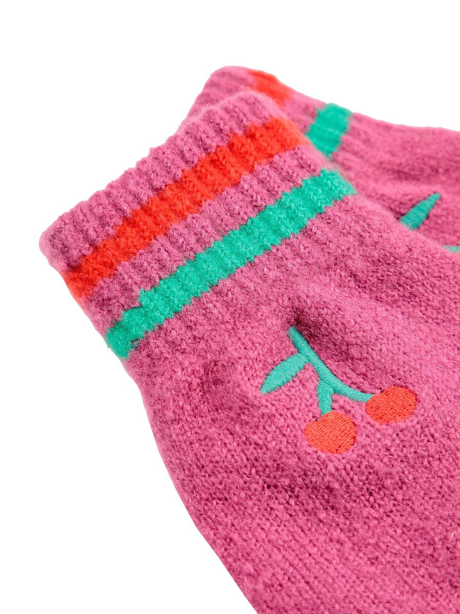 BOBO CHOSES cherry knitted gloves